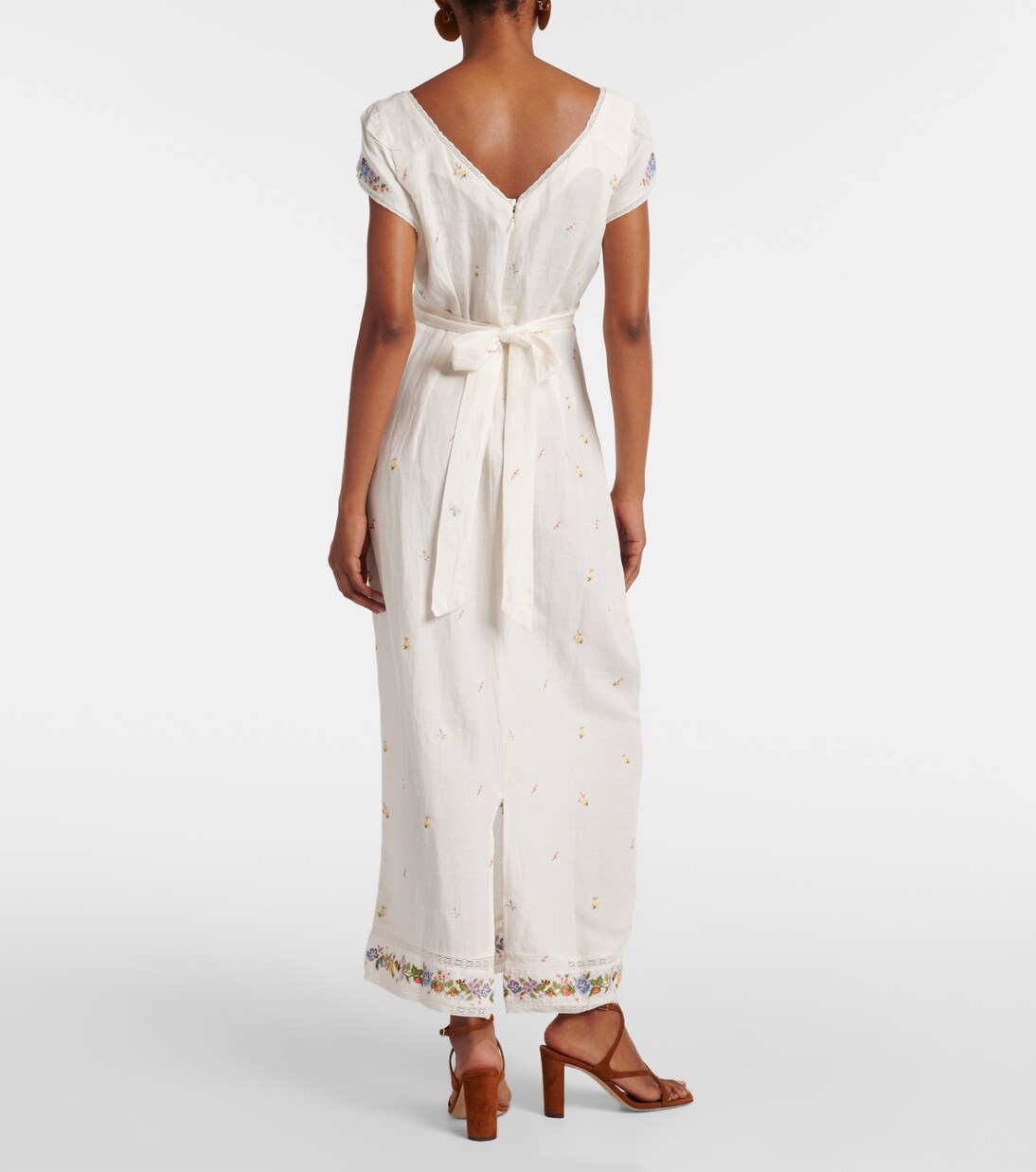 Robe longue Carey brodée | Rixo
