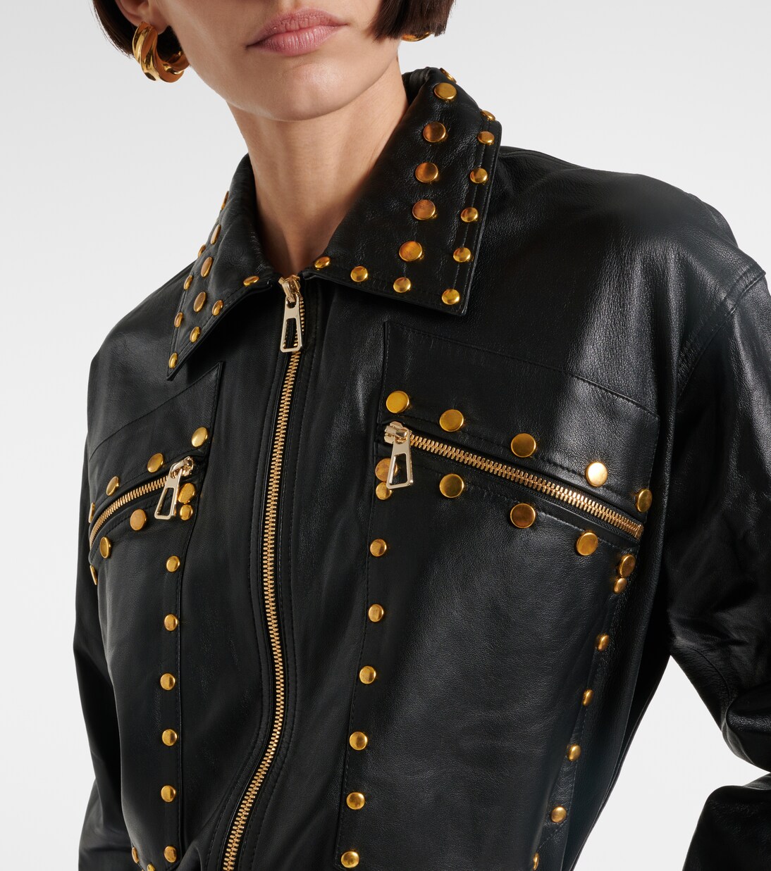 Studded leather jumpsuit | Dodo Bar Or