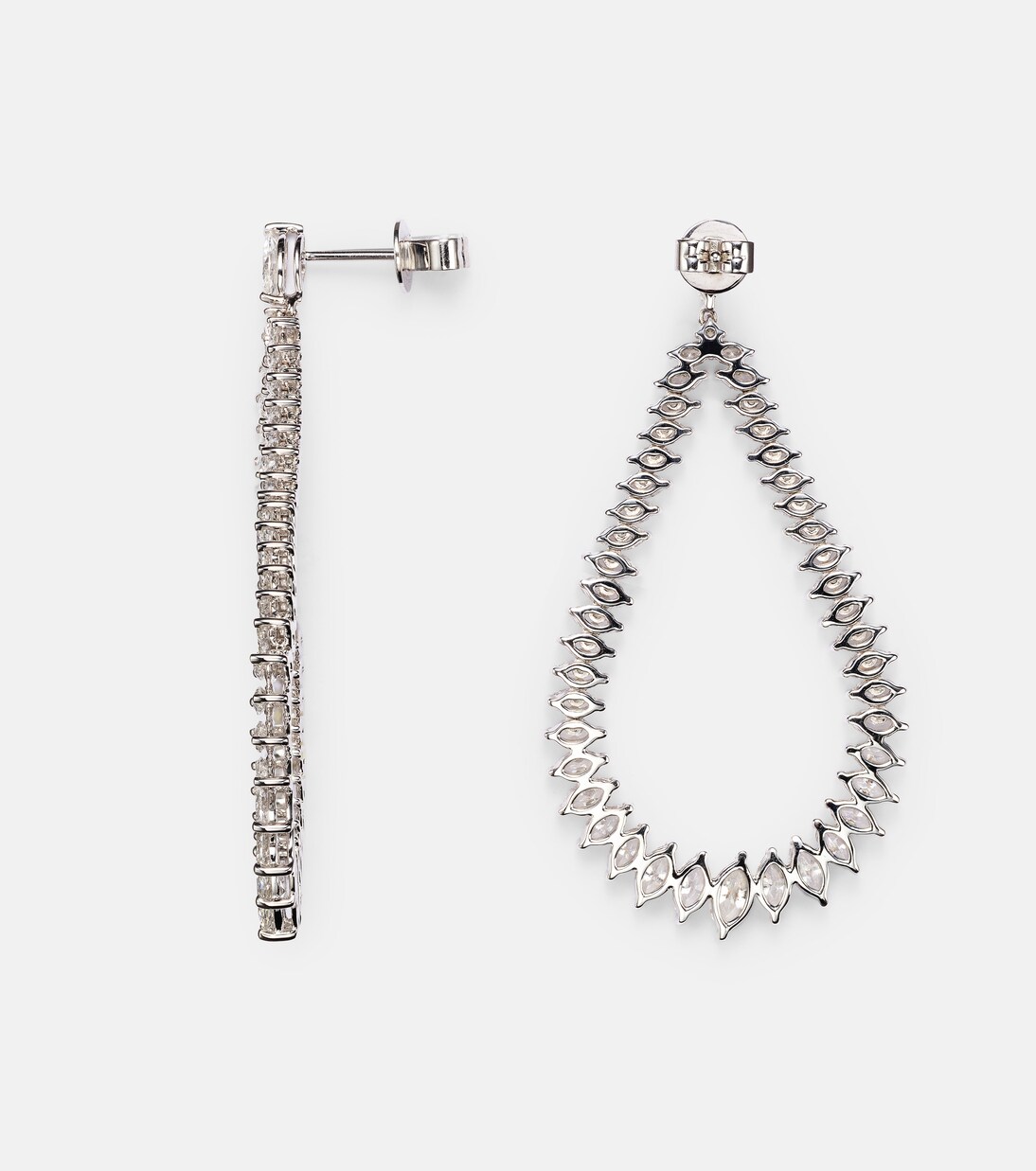 Orecchini in oro bianco 18kt con diamanti | Anita Ko