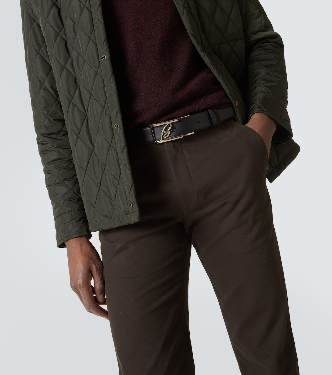 Logo leather belt | Brioni