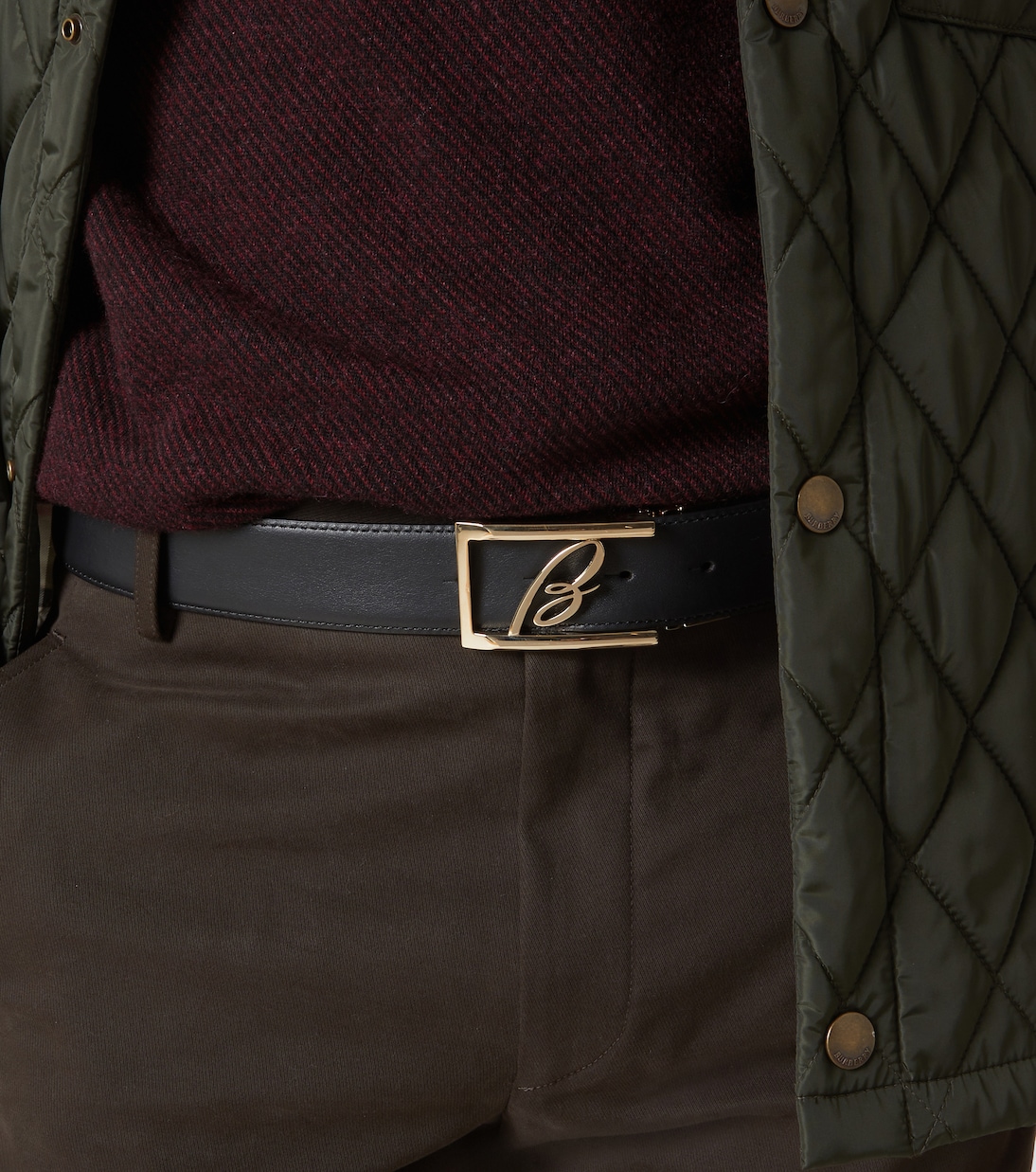 Logo leather belt | Brioni