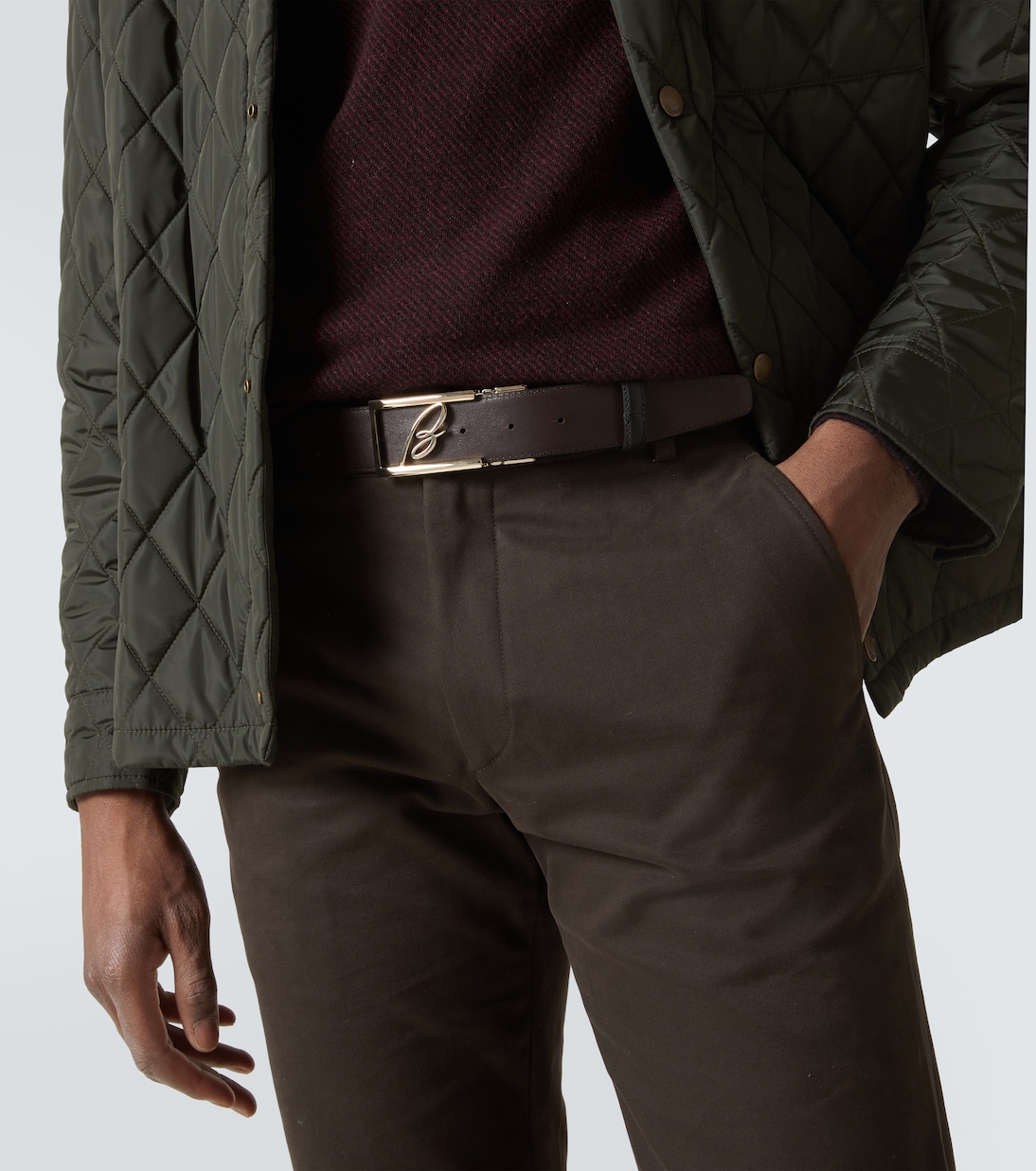 Logo leather belt | Brioni