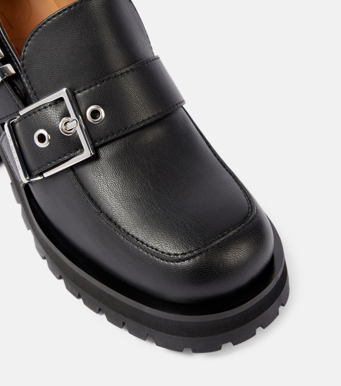 Plateau-Loafers Feminine aus Lederimitat | Ganni