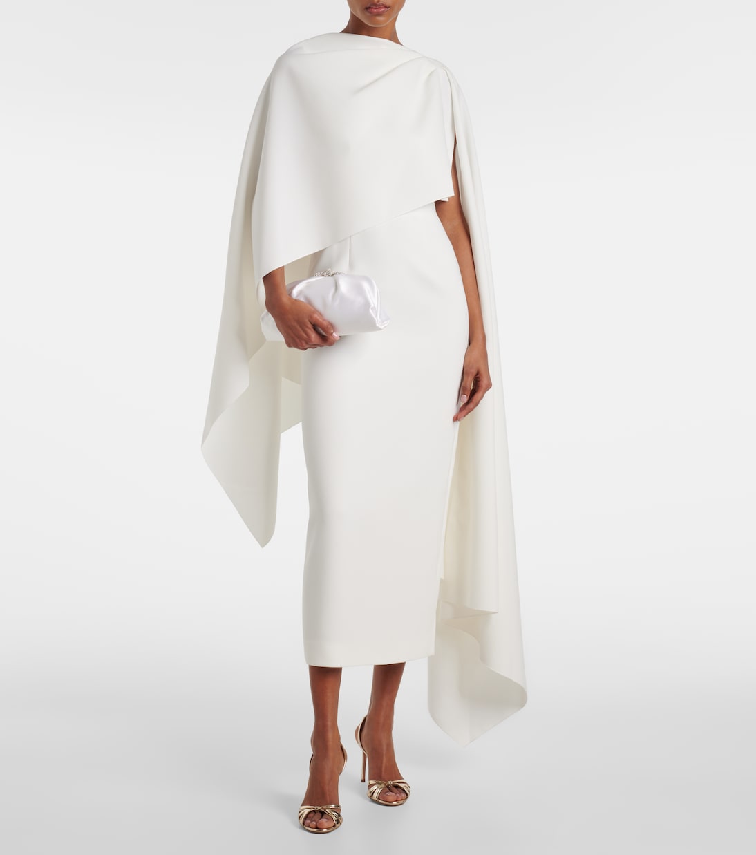 Clutch Very Bow Tie de satén adornado | Aquazzura