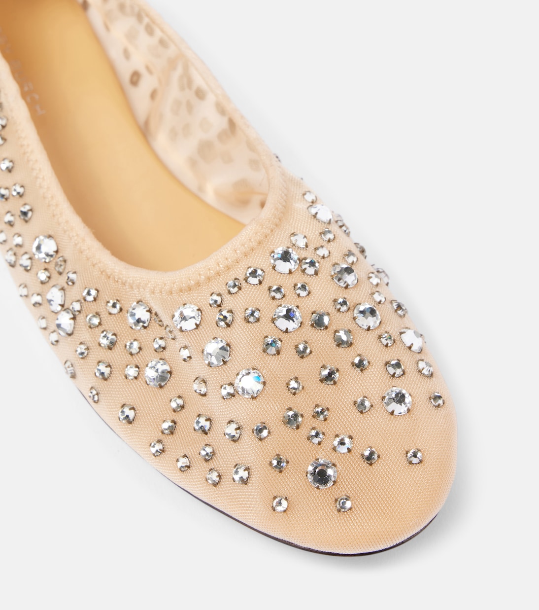 Crystal-embellished mesh ballet flats | Tory Burch