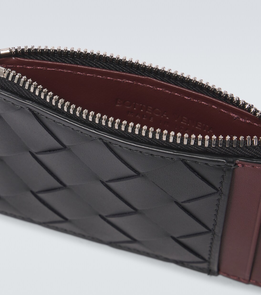 Intrecciato zip-up leather card case | Bottega Veneta