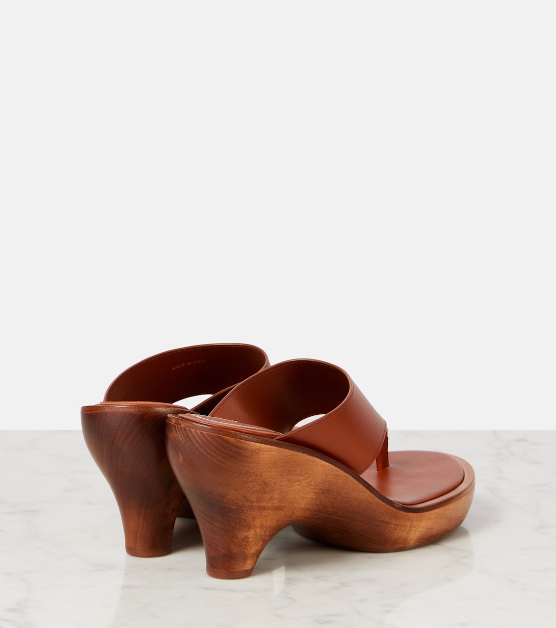 Mules compensées Wild 95 en cuir | Zimmermann