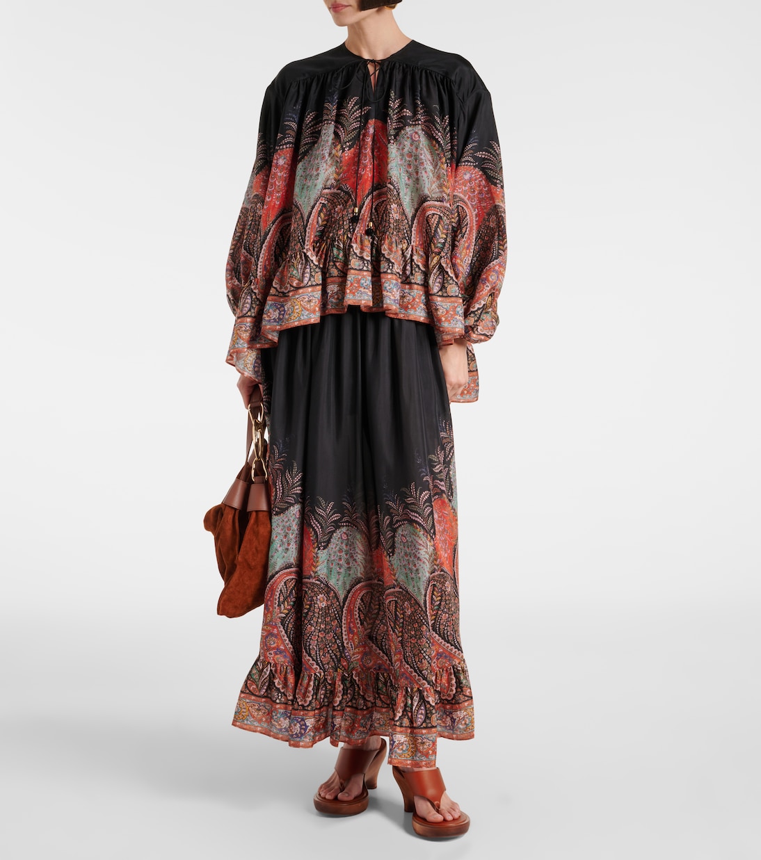 Mules compensées Wild 95 en cuir | Zimmermann