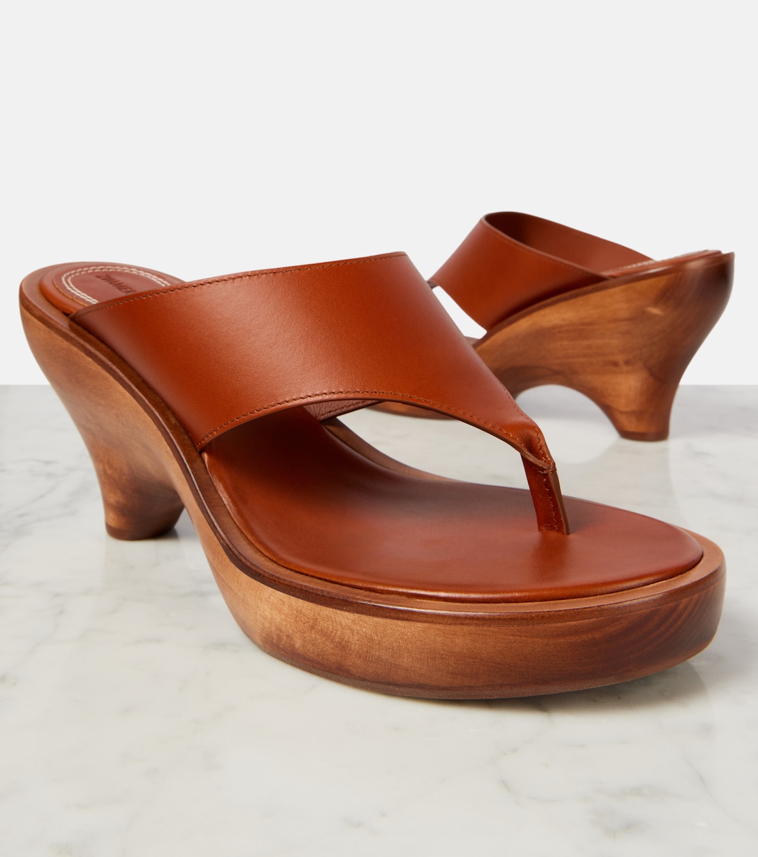 Mules compensées Wild 95 en cuir | Zimmermann