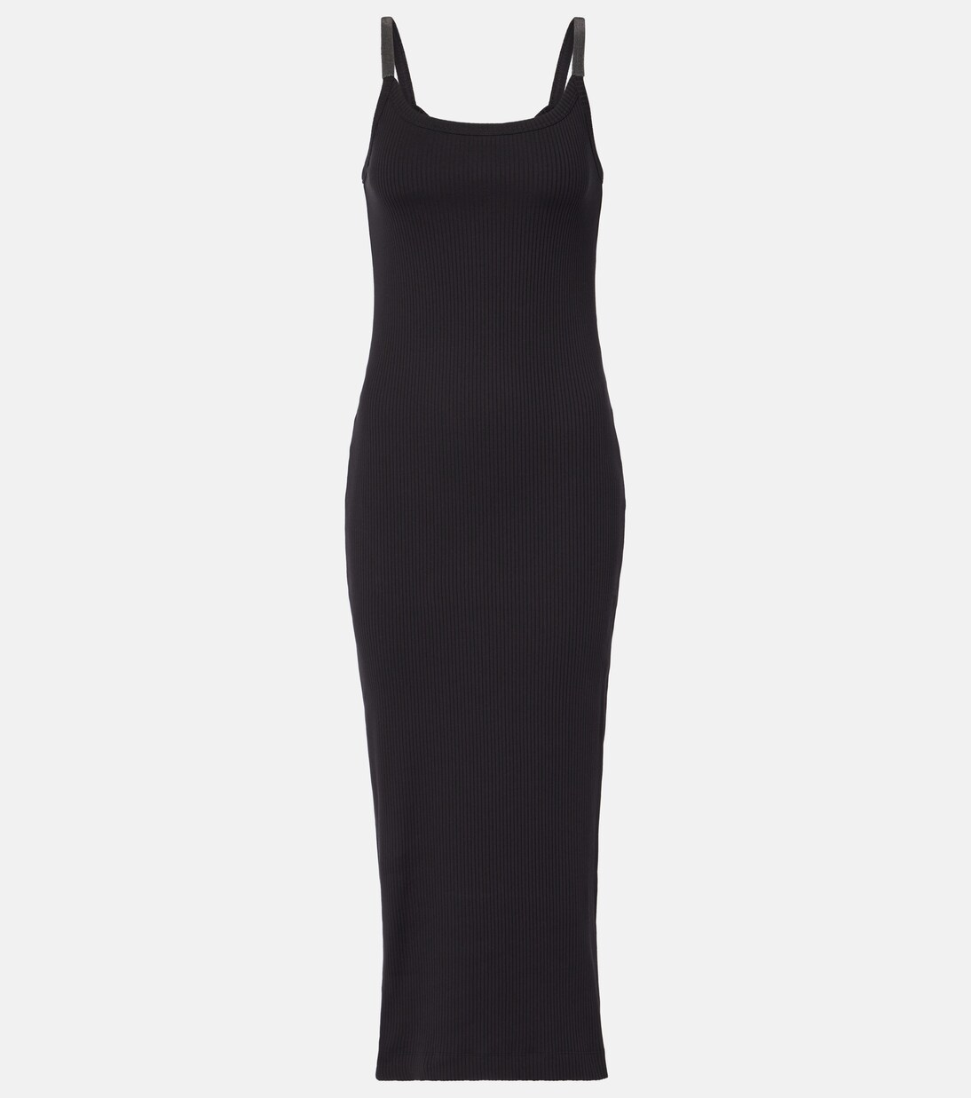 Monili 코튼 블렌드 저지 미디 드레스 | Brunello Cucinelli