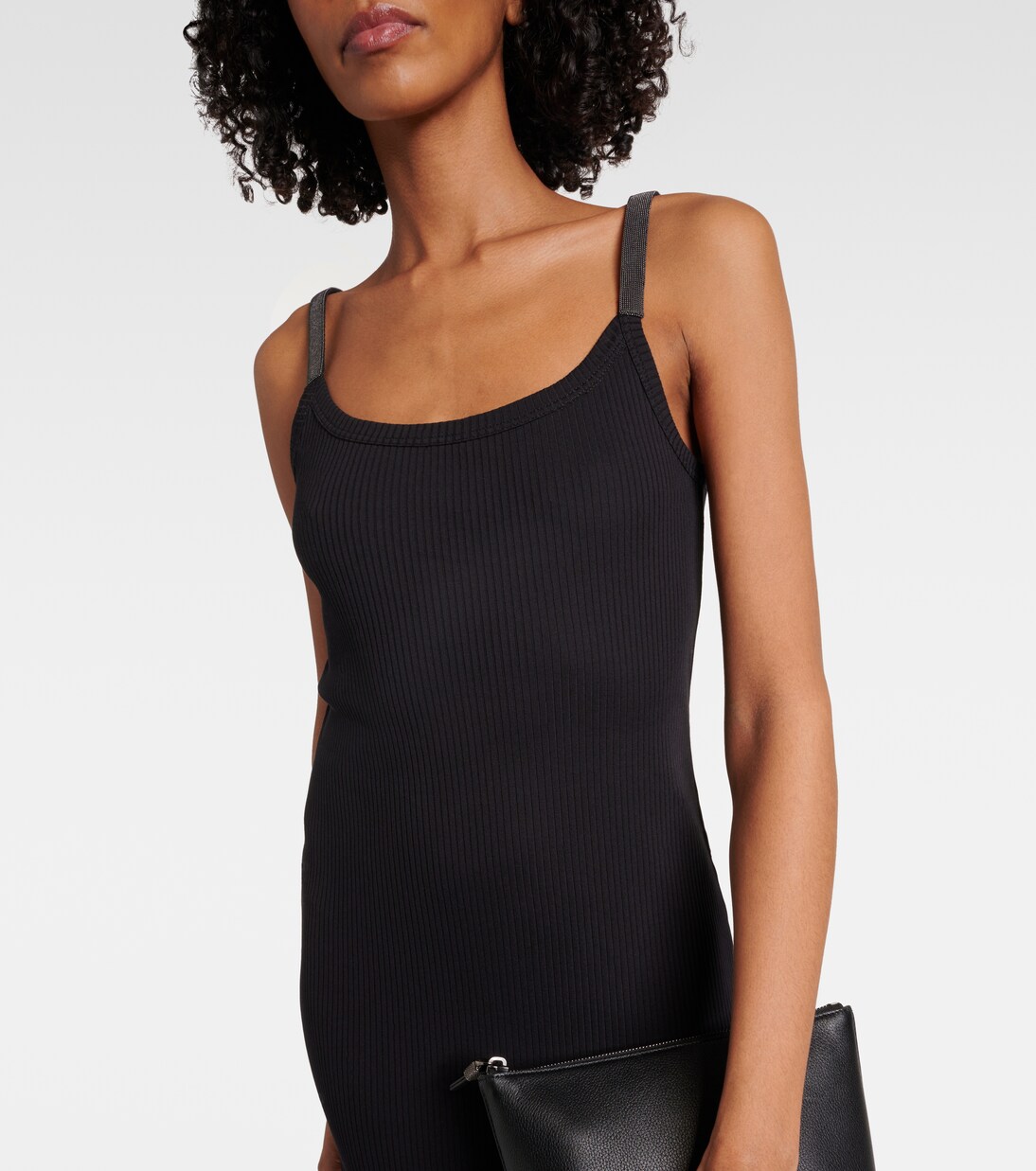 Monili 코튼 블렌드 저지 미디 드레스 | Brunello Cucinelli