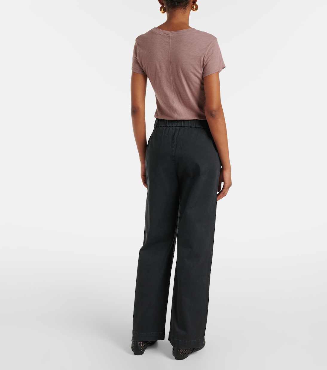 Pantalon droit Naya en coton mélangé | Velvet