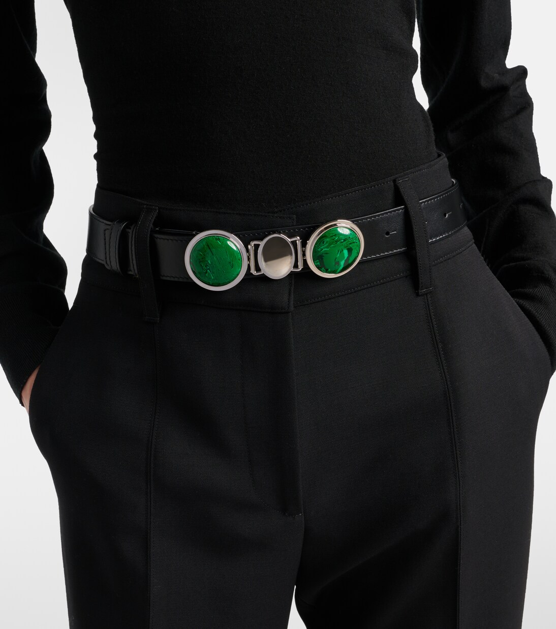 Grange Malachite leather belt | Gabriela Hearst