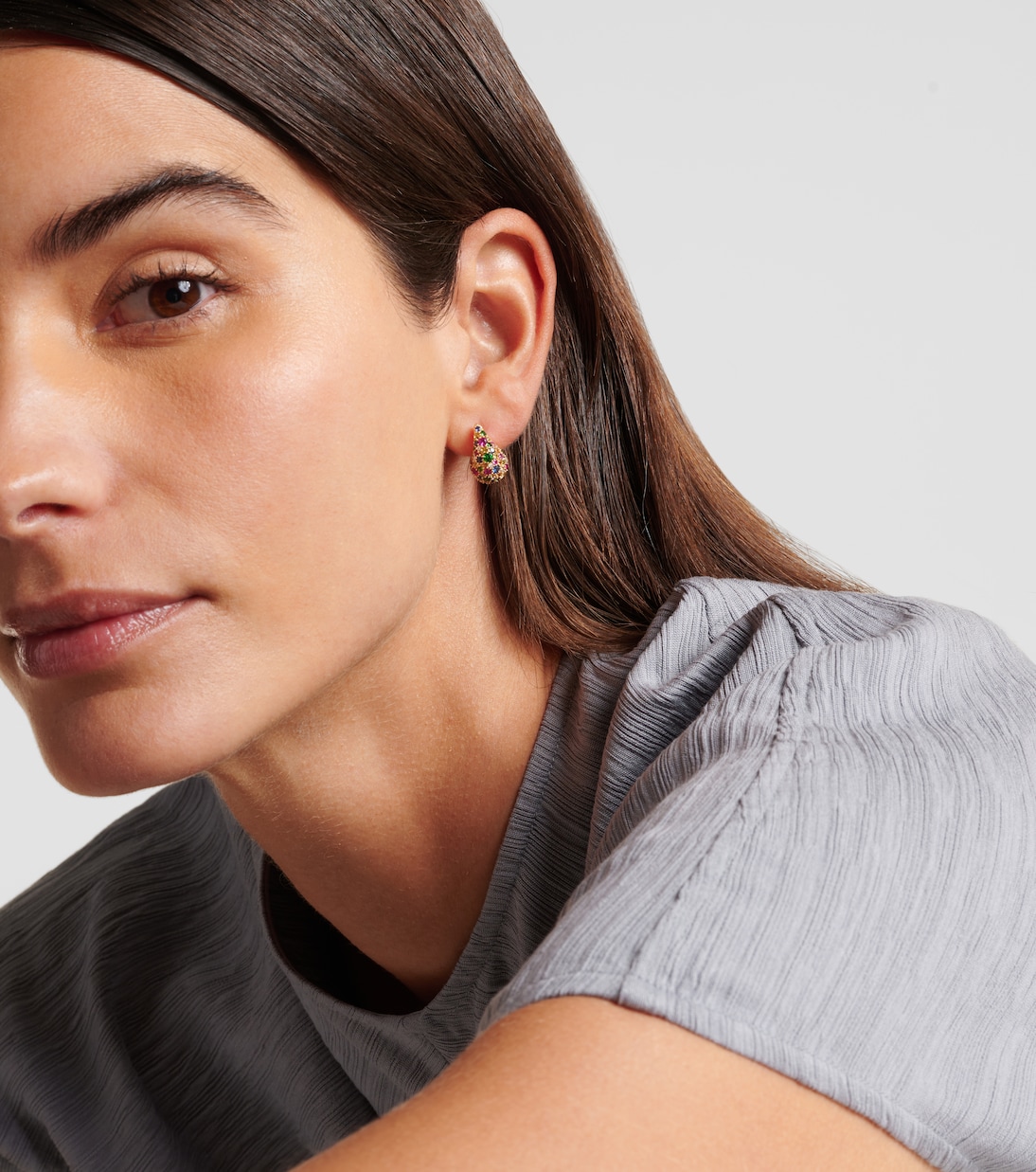 Orecchini Happy Tears in oro 14kt con zaffiri | Roxanne First