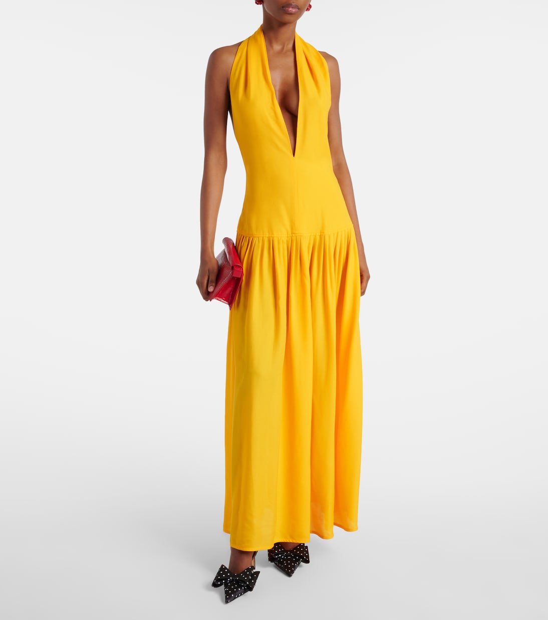 Le Cadeau 85 polka-dot satin pumps | Mach & Mach