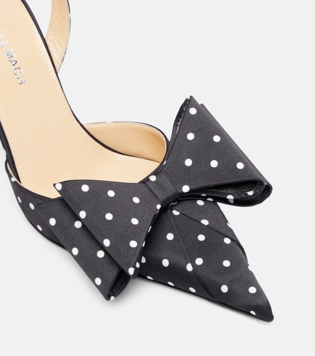 Le Cadeau 85 polka-dot satin pumps | Mach & Mach