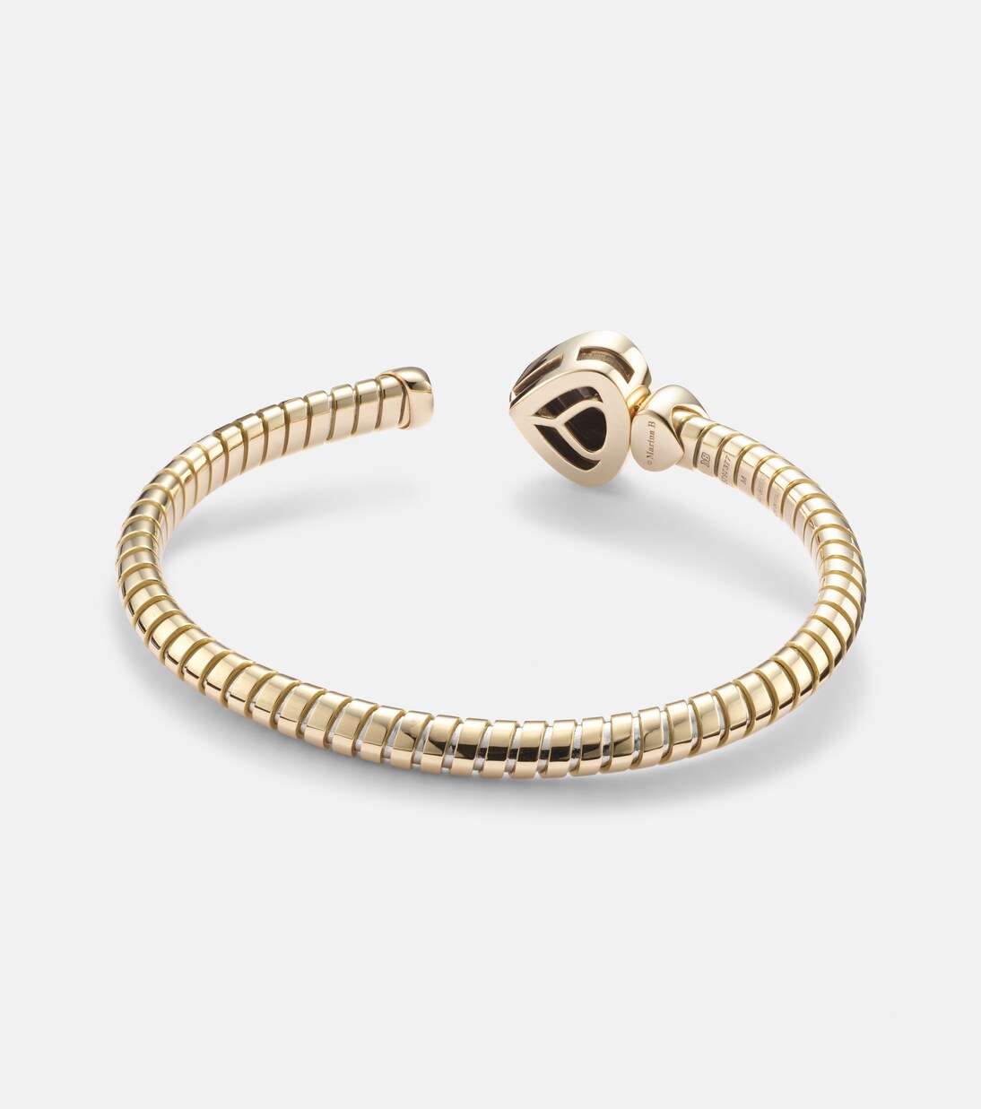 Armreif Trisolina Bypass aus 18kt Gelbgold mit Diamanten und Topas | Marina B