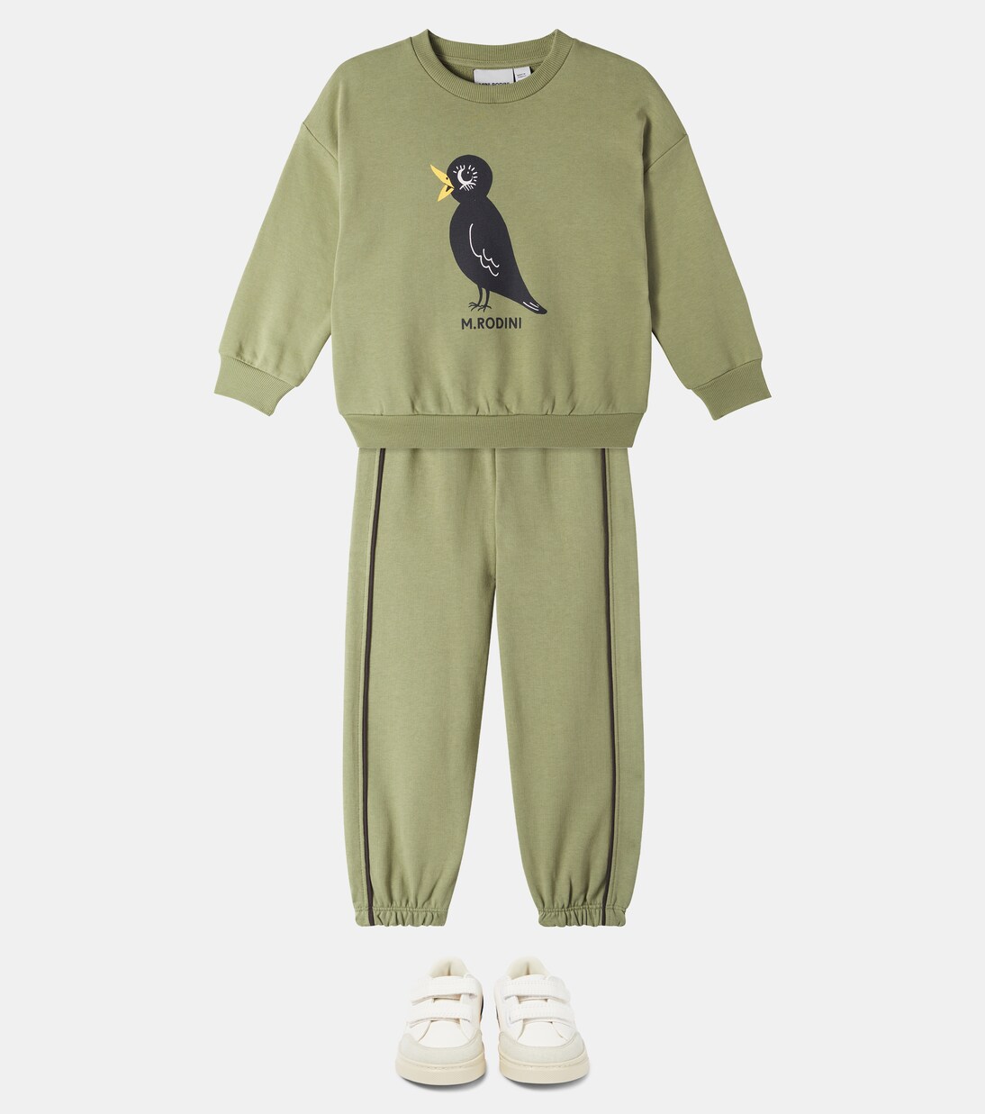 Ribbed-knit cotton sweatpants | Mini Rodini