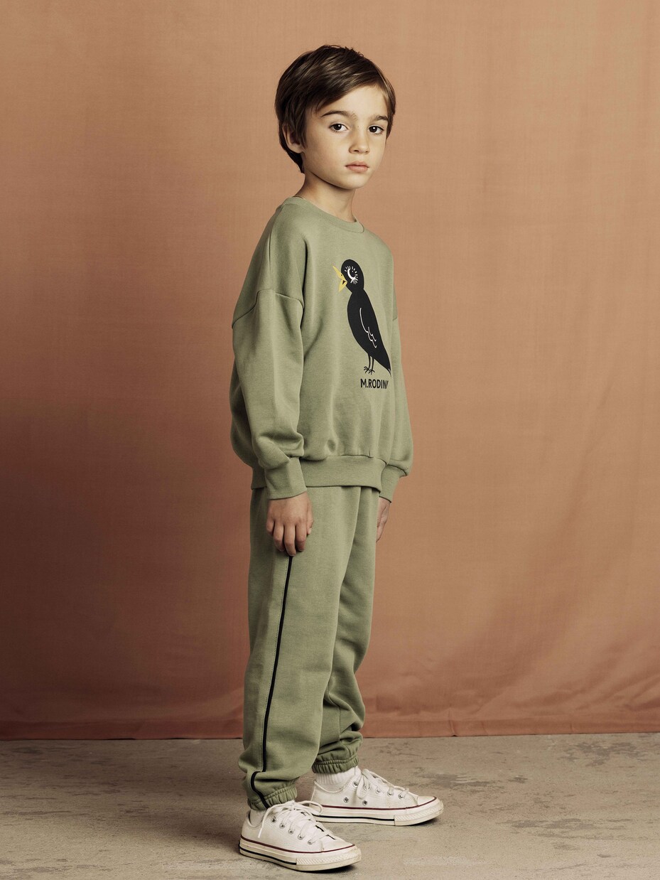 Ribbed-knit cotton sweatpants | Mini Rodini