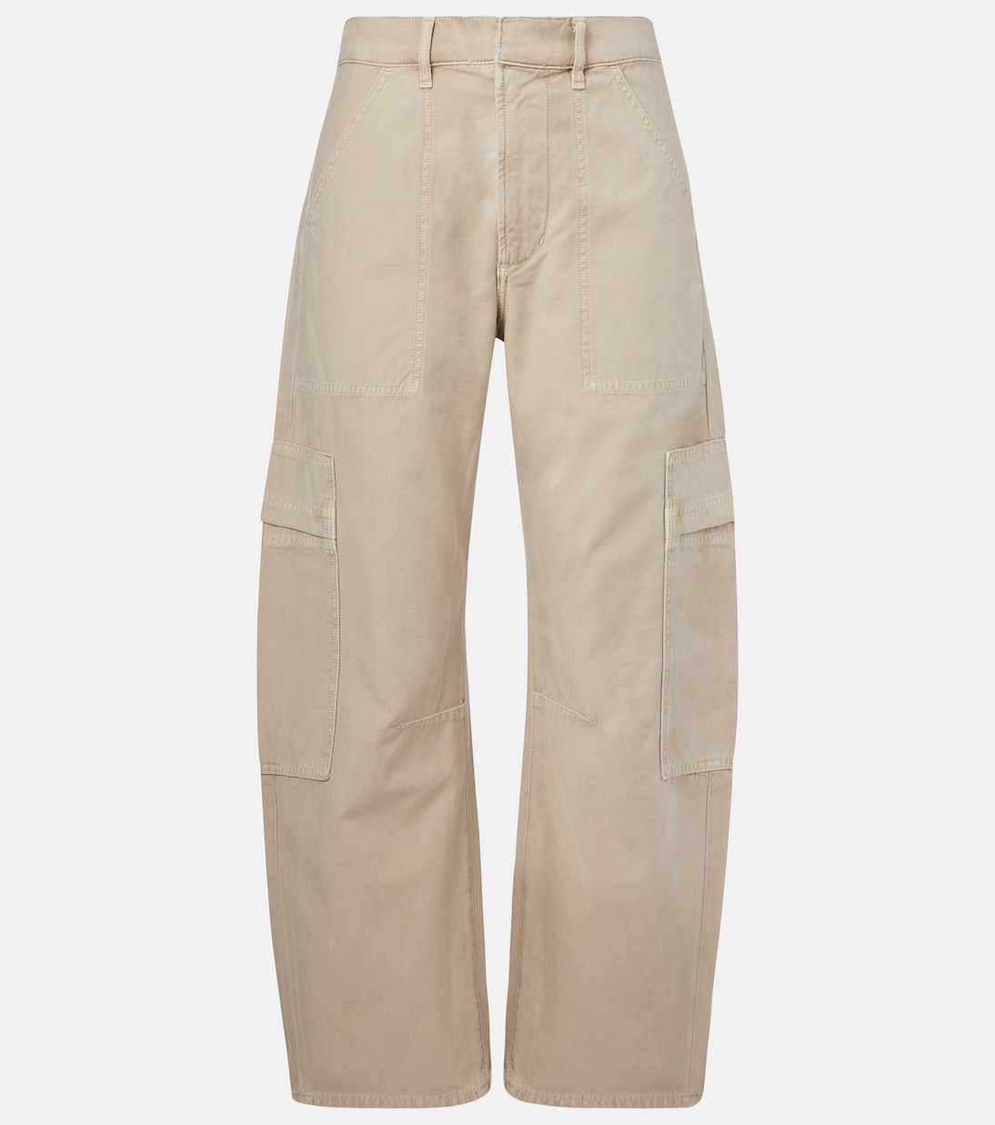 Marcelle mid-rise cotton twill cargo pants | Citizens of Humanity
