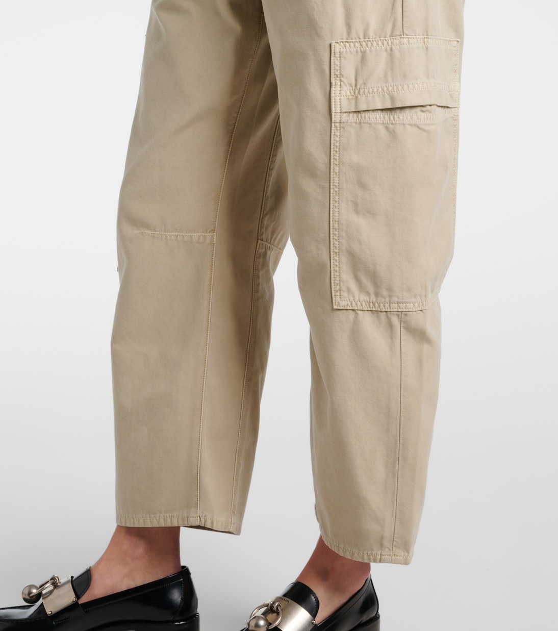 Marcelle mid-rise cotton twill cargo pants | Citizens of Humanity