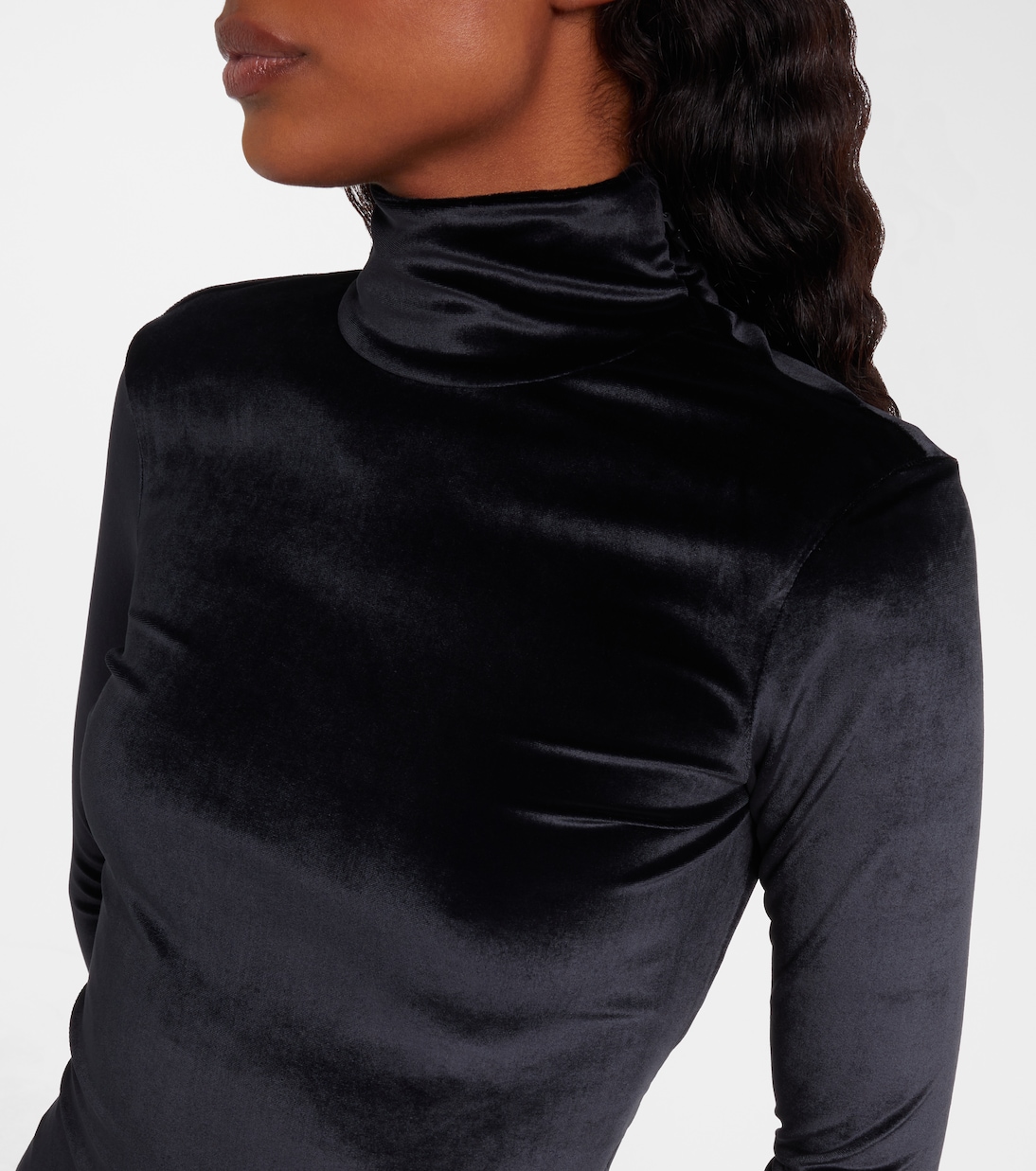 Turtleneck velvet bodysuit | Mugler