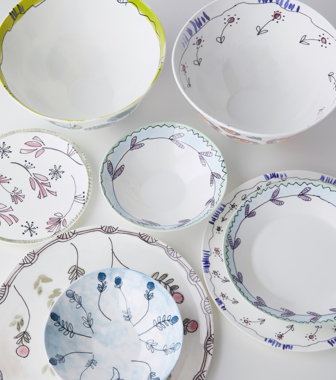 Midnight Flowers Anemone Milk set of 2 starter plates by Marni | Serax