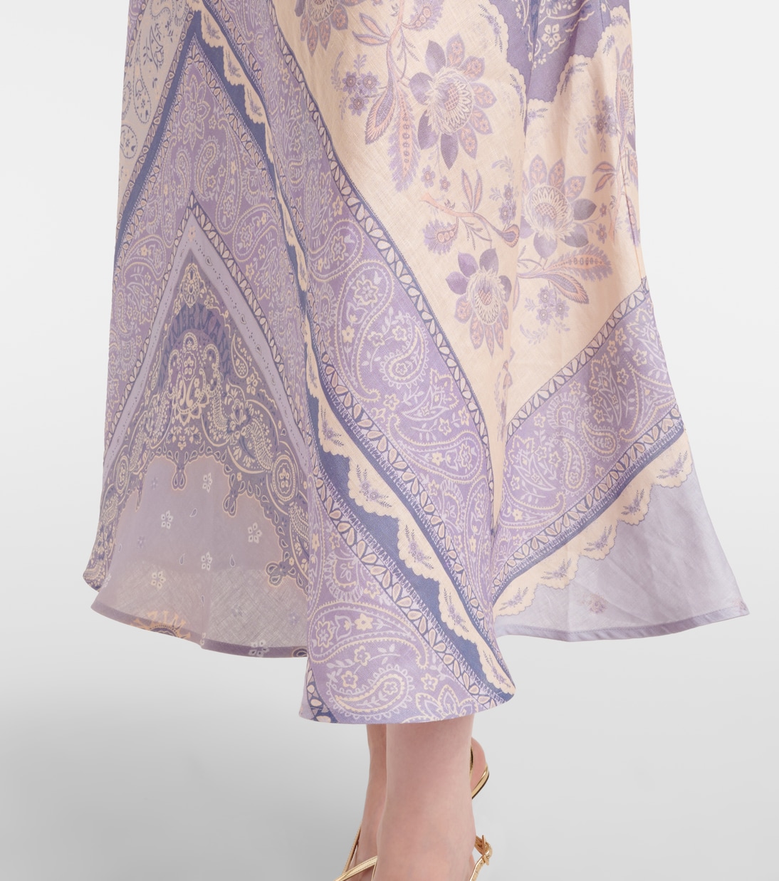Lucky printed linen skirt | Zimmermann
