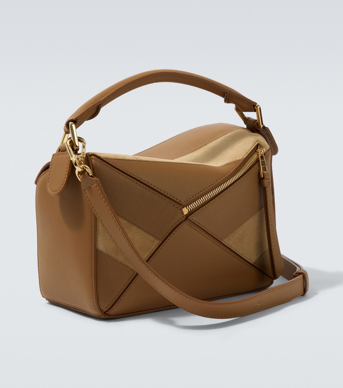 Bolso al hombro Puzzle Small de piel y ante | Loewe
