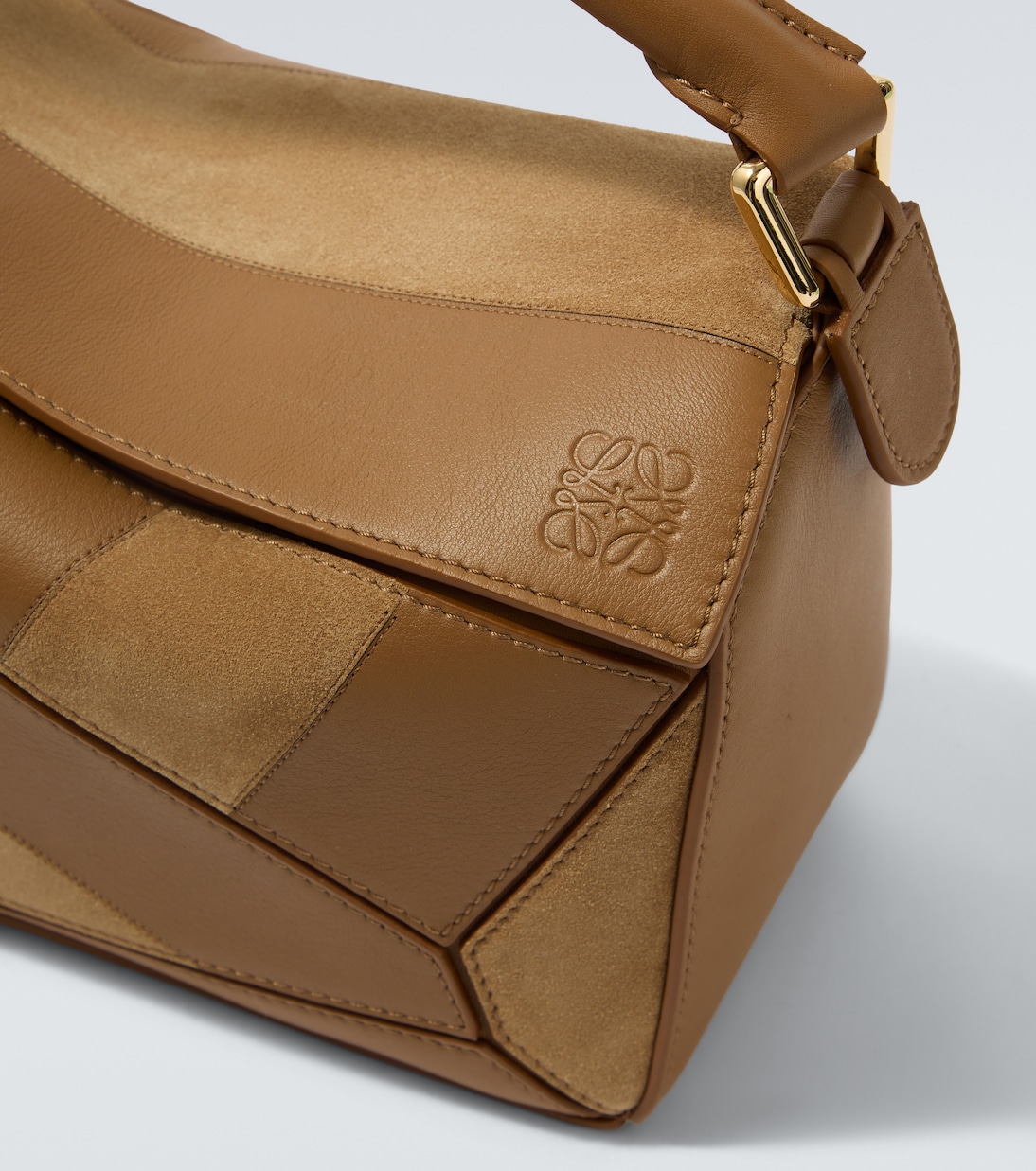 Bolso al hombro Puzzle Small de piel y ante | Loewe