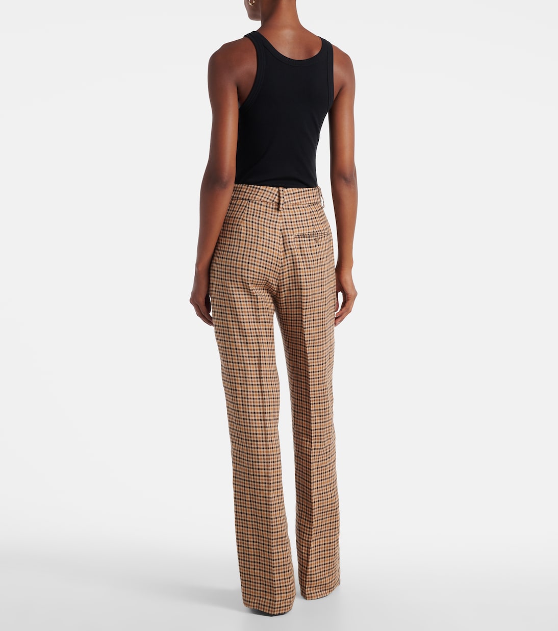 Checked linen straight pants | Polo Ralph Lauren
