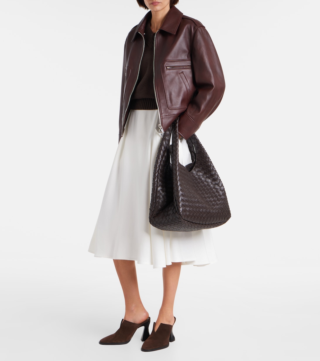 Sac Campana Large en cuir Intrecciato | Bottega Veneta