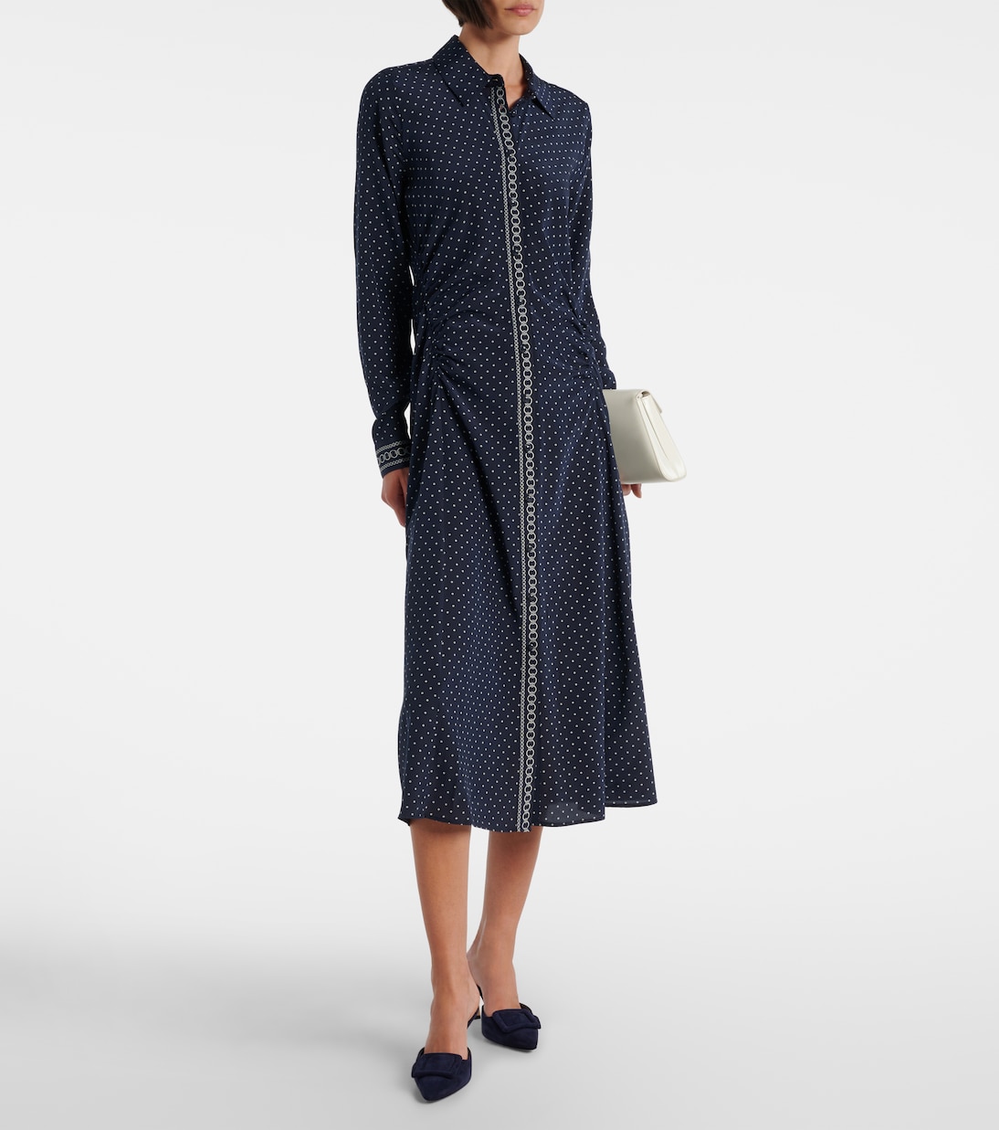 Lex polka-dot silk-blend shirt dress | Veronica Beard