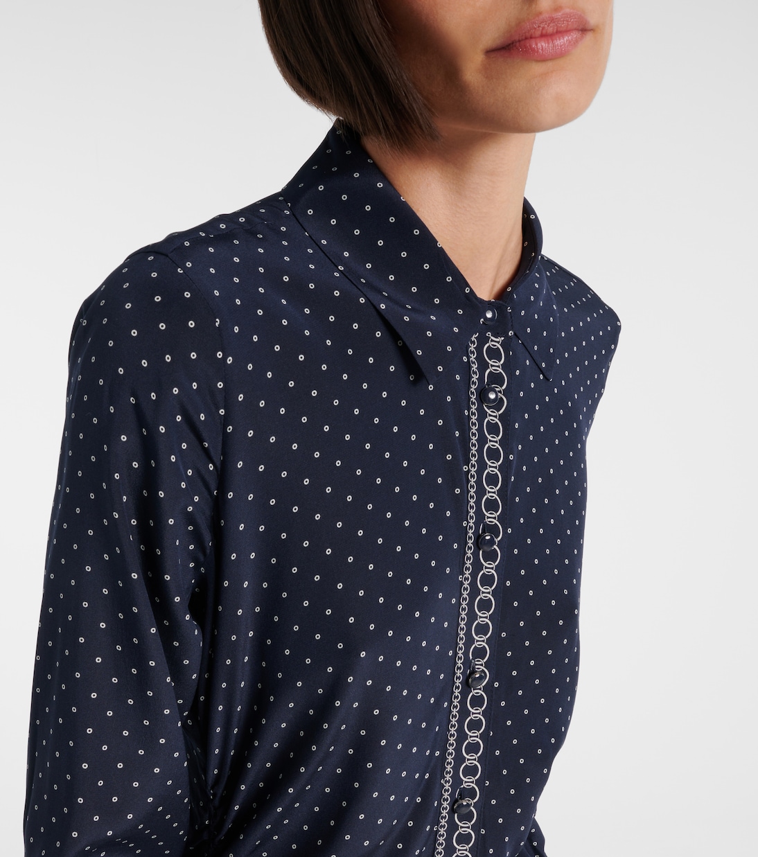 Lex polka-dot silk-blend shirt dress | Veronica Beard