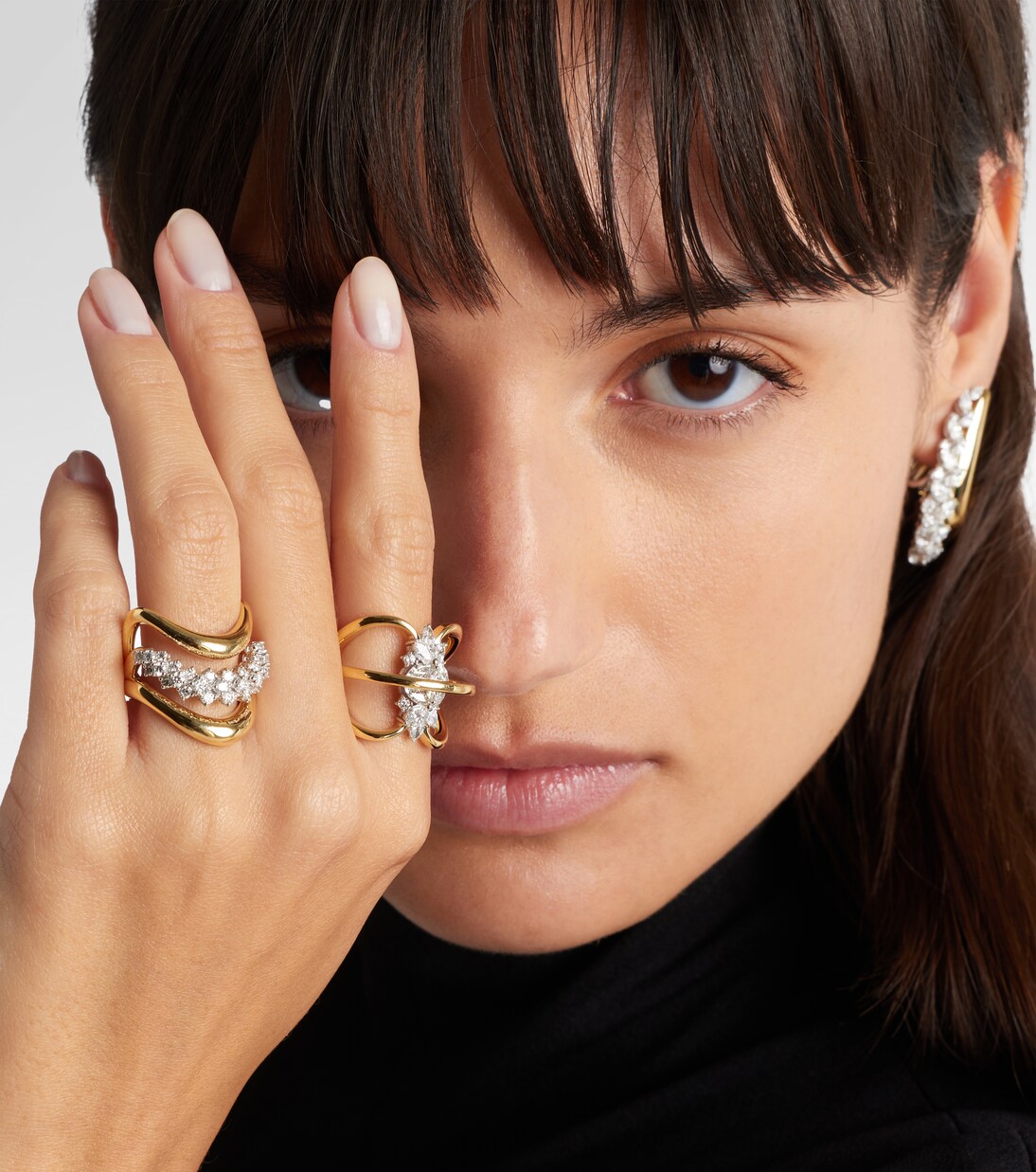 Ring Golden Strada aus 18kt Gelbgold (750/1000) mit Diamanten | Yeprem