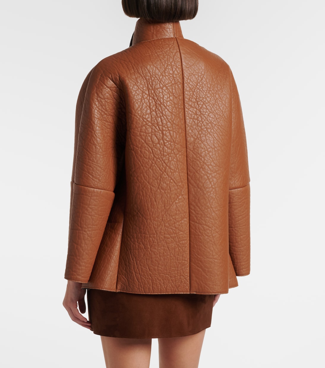 Chaqueta de piel con pañuelo | Prada