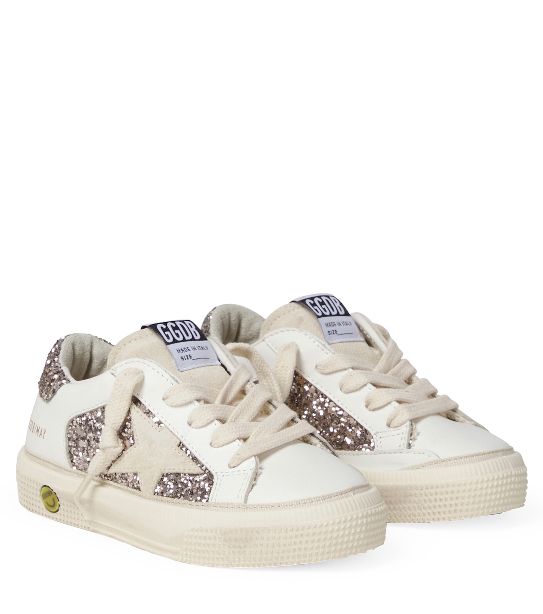 Sneakers May aus Leder mit Glitter | Golden Goose Kids