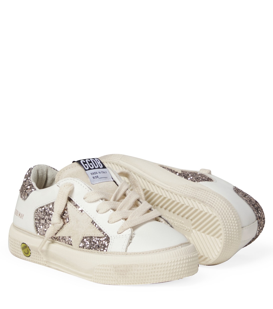 Sneakers May aus Leder mit Glitter | Golden Goose Kids