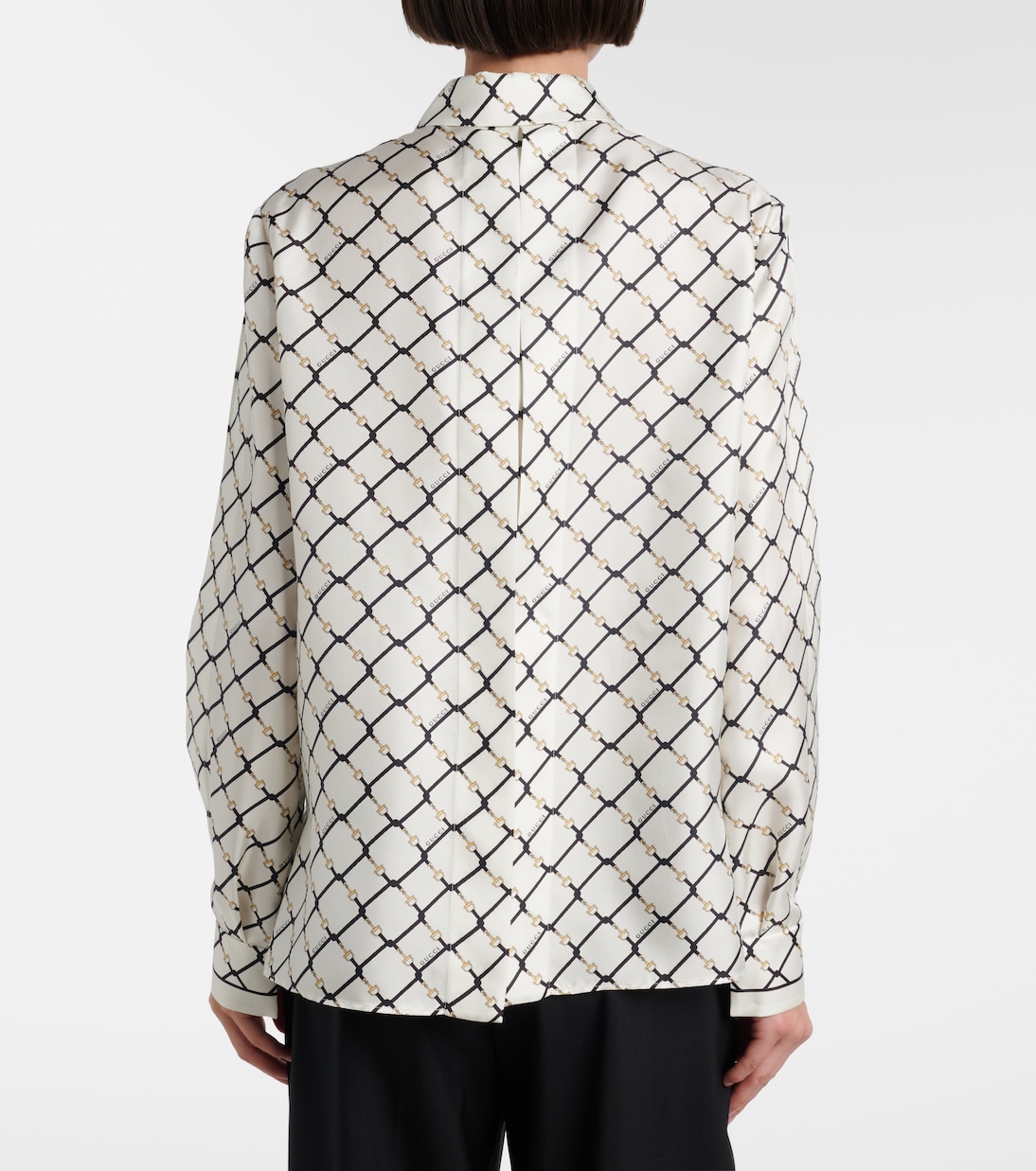 Hemd Gucci Horsebit aus Seiden-Twill | Gucci