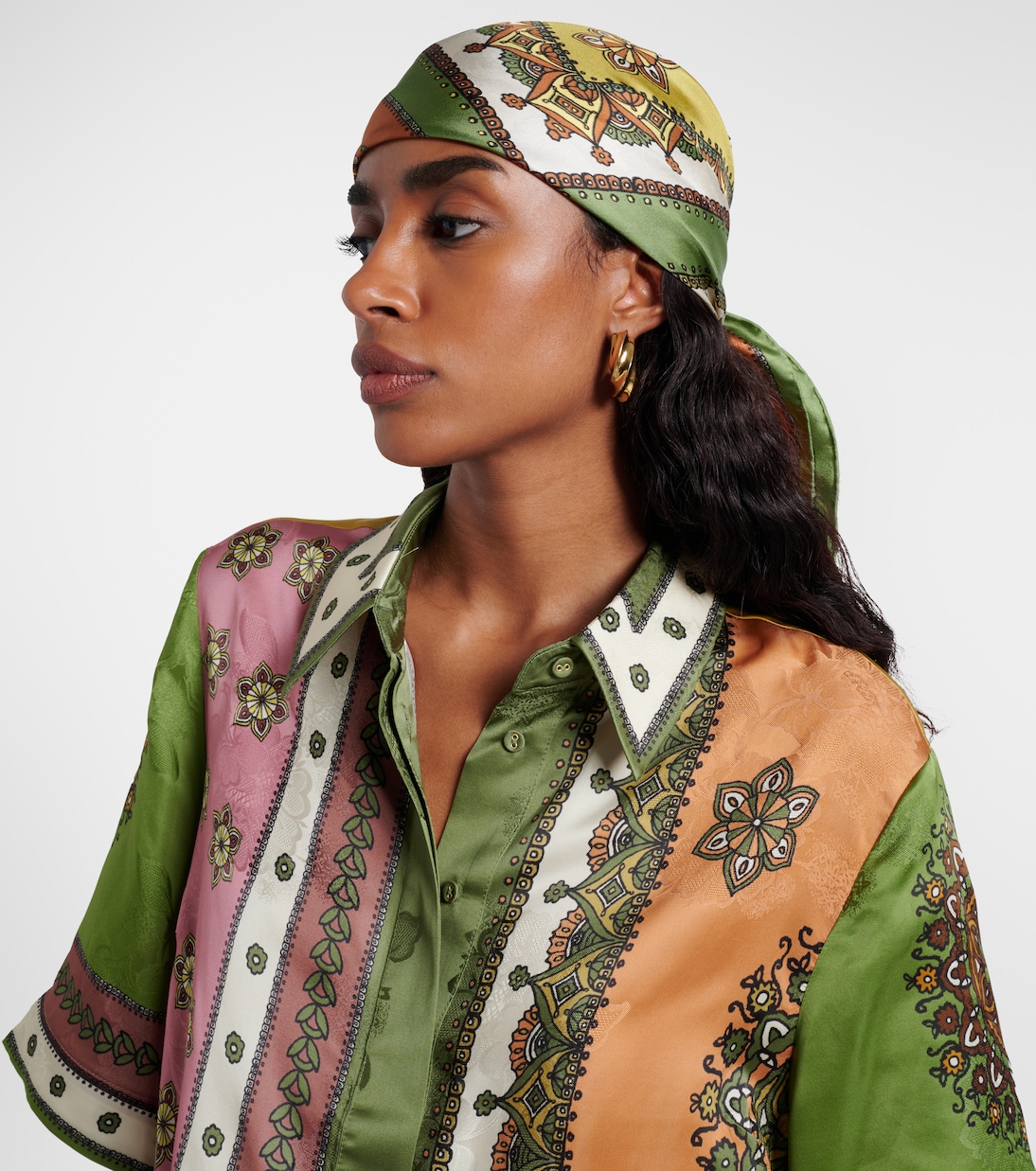 Contina Tiles silk scarf | Alémais