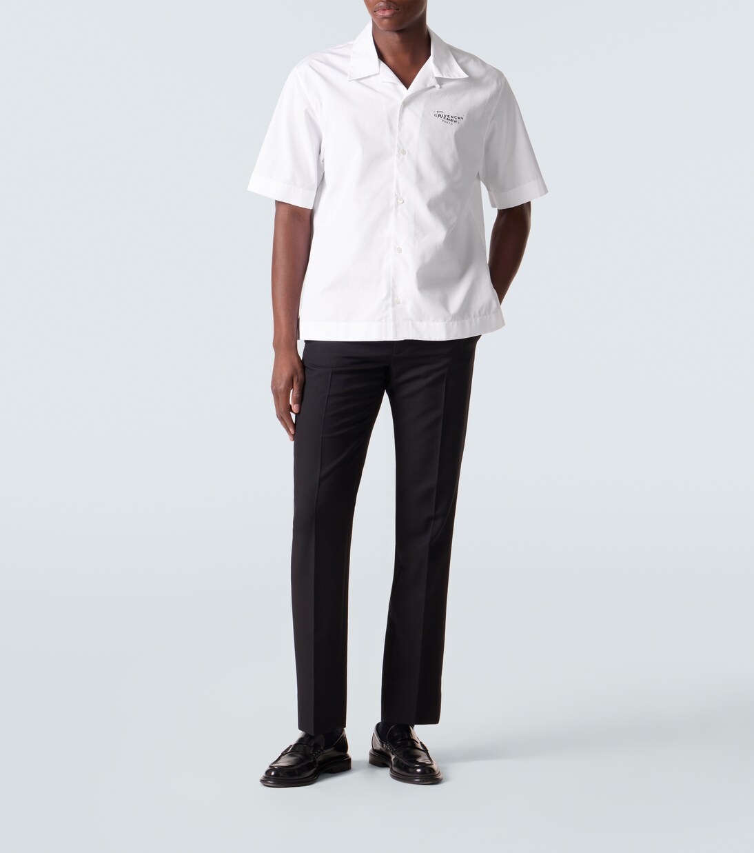 Logo cotton poplin bowling shirt | Givenchy