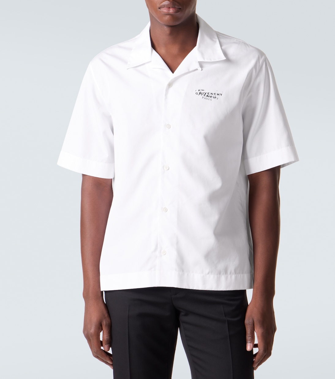 Logo cotton poplin bowling shirt | Givenchy