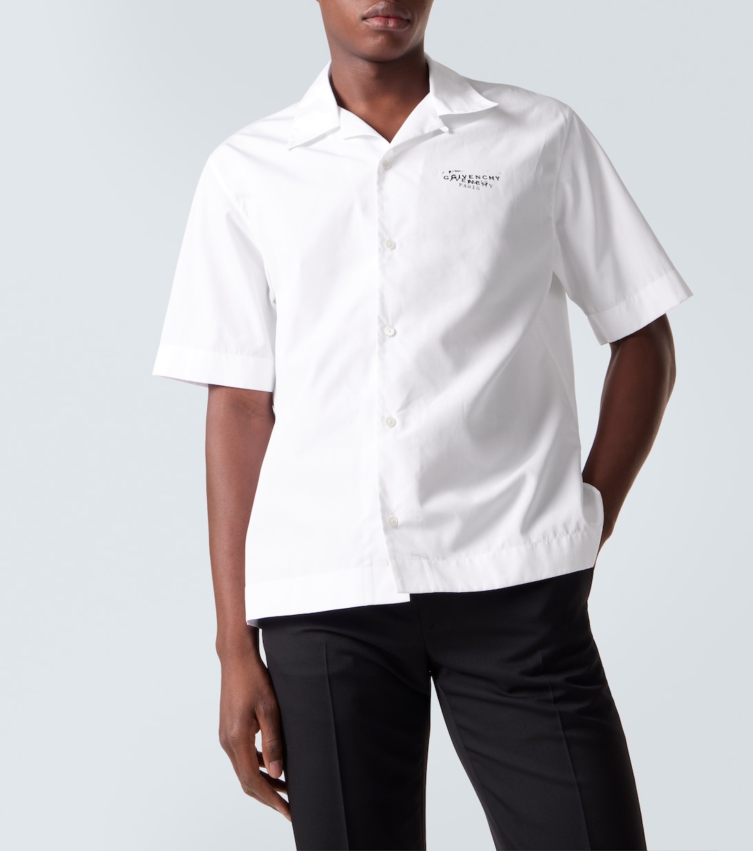 Logo cotton poplin bowling shirt | Givenchy