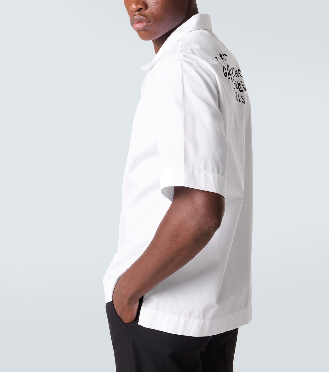 Logo cotton poplin bowling shirt | Givenchy