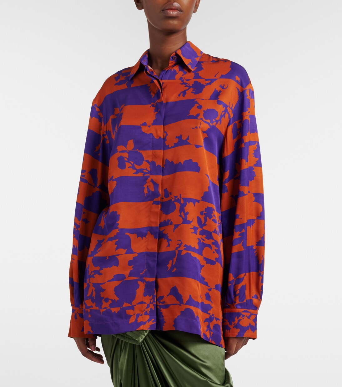 Bedrucktes Hemd aus Satin | Dries Van Noten