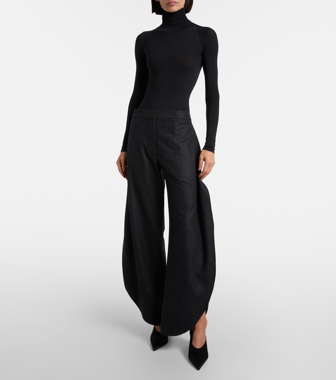 Cube 75 satin wedge mules | Alaïa