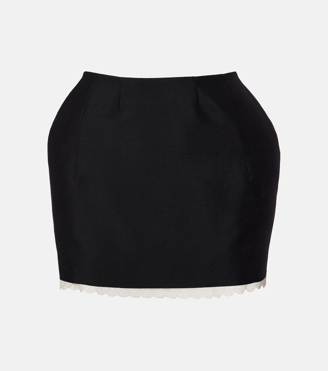 Lace-trimmed wool and mohair miniskirt | Magda Butrym