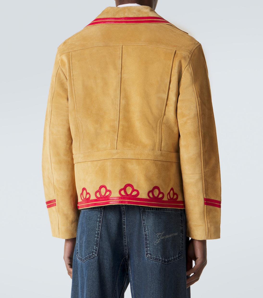 Giacca Trefoil in suede con pelle | Bode