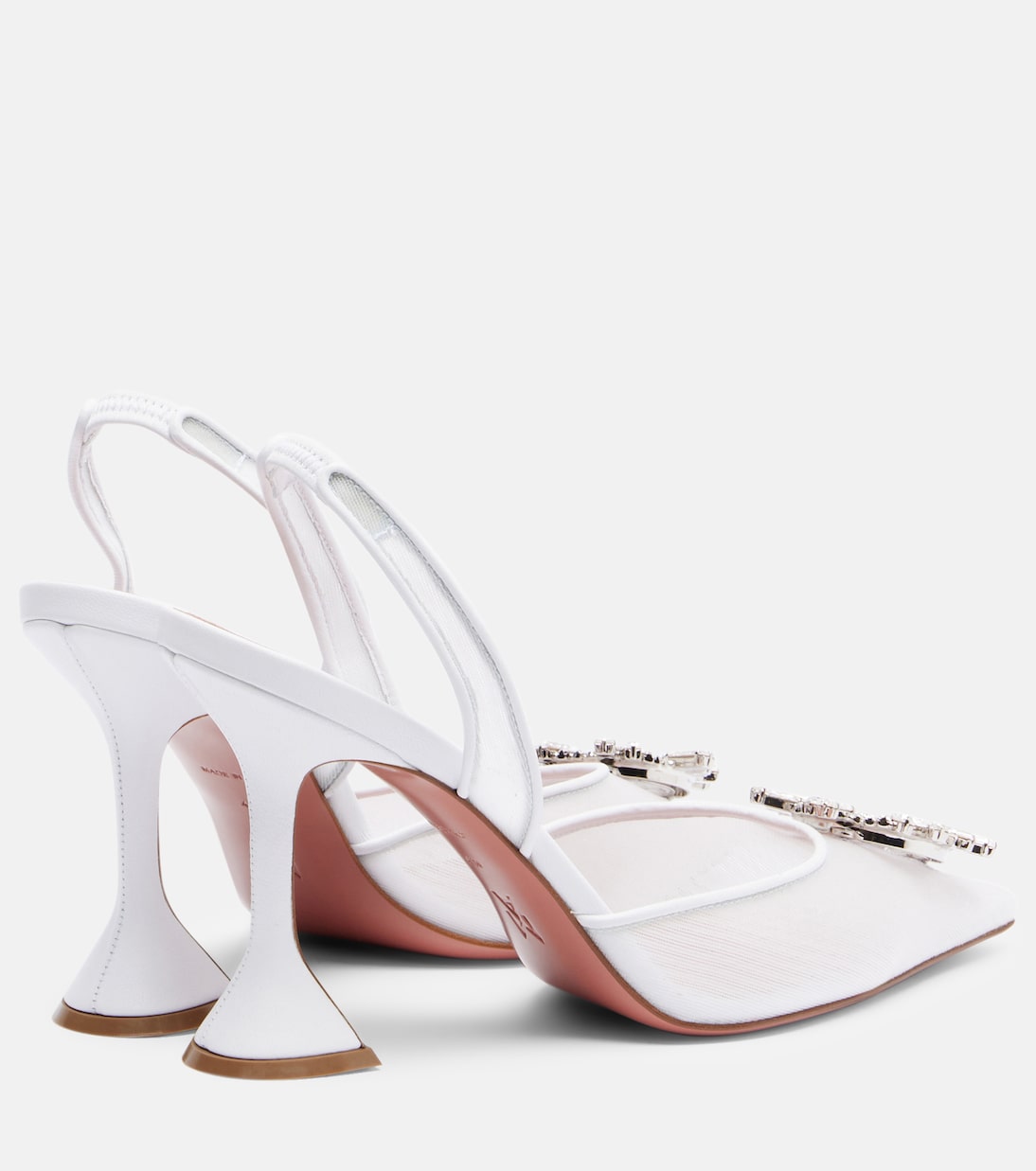 Begum 95 mesh slingback pumps | Amina Muaddi