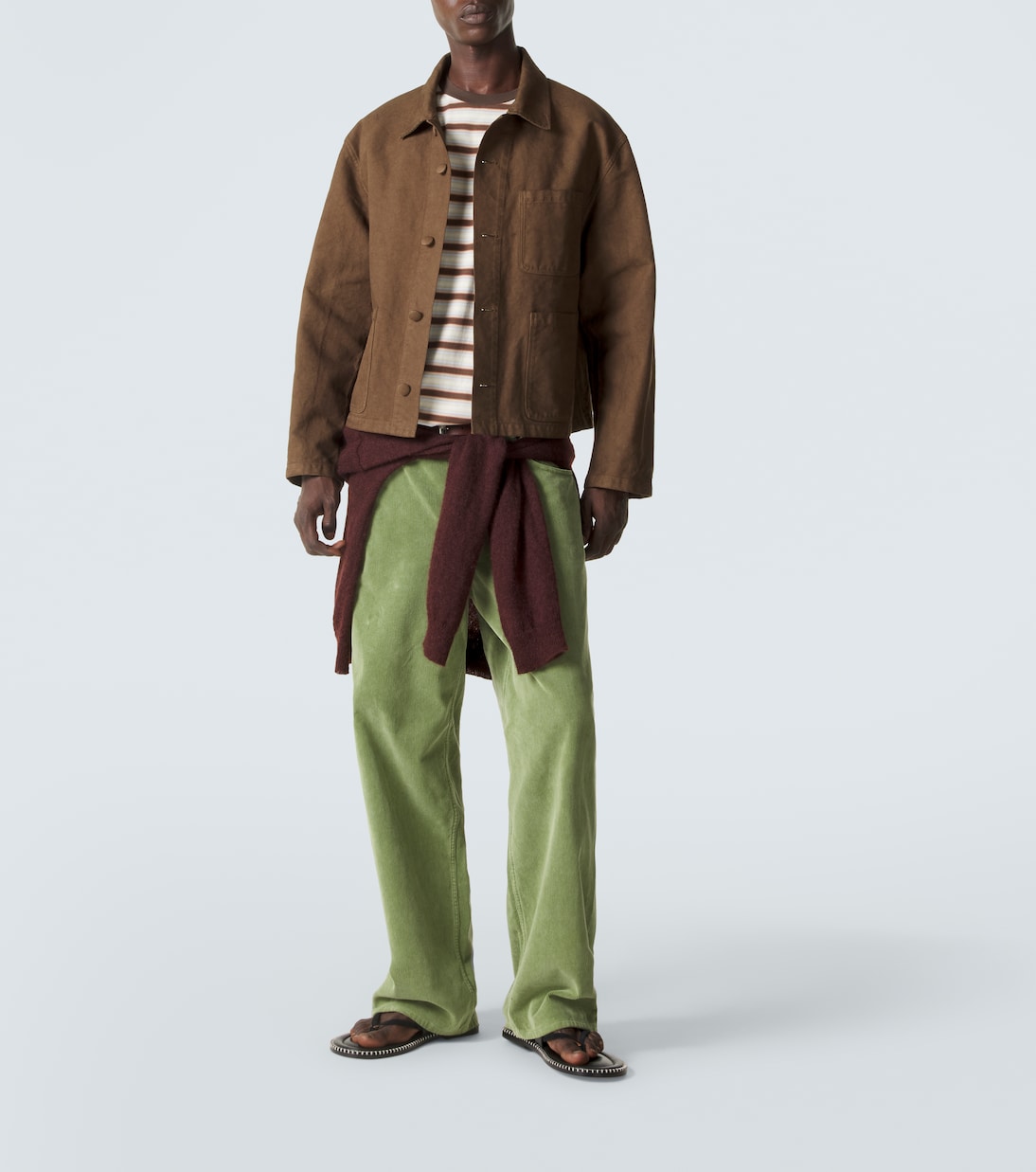 Cotton corduroy straight pants | Auralee